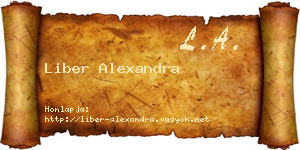 Liber Alexandra névjegykártya