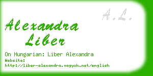 alexandra liber business card